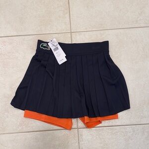 Lacoste Women's Dark Blue and Bright Orange Skorts